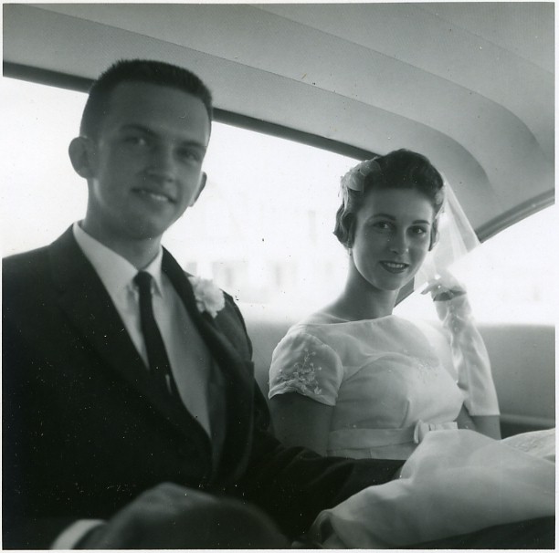 1959-9-26 J&B to reception on Wedding Day.jpg